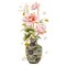 Dechom Chinese Style Lotus Flower Classical Vase Wall Sticker Pearl Living Room Art Wall Decals Home Entrance Backdrop Decoration